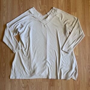 Soft Surroundings Beige Ribbed Tunic